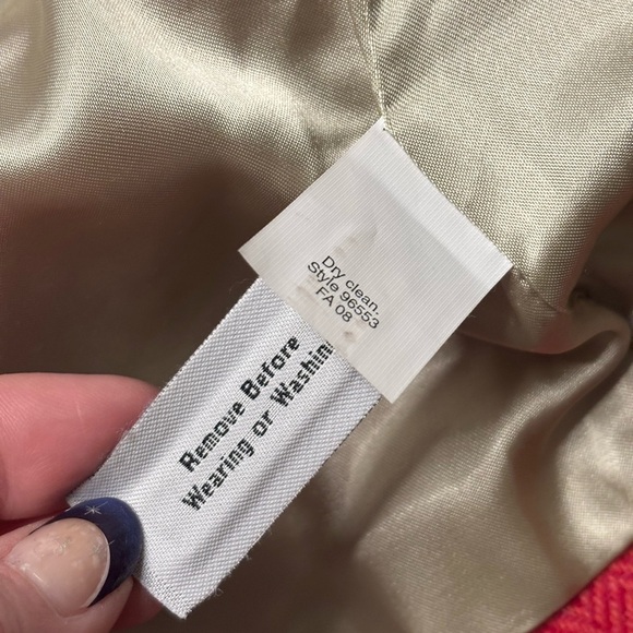 J Crew Fiona Womens Pinkish Red Wool Herringbone Sport Coat Blazer Jacket Size 2 - Picture 5 of 6